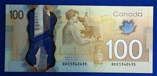RARE 2012 Canada 100 Dollar Bill DOUBLE RADAR BILL NOTE POLYMER MINT 