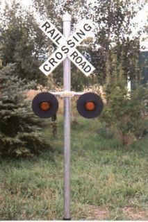 NEW handmade 5 tall working Railroad Crossing Signal!! X Buck 