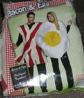 Rasta Imposta Bacon & Egg couples Halloween Costume one size fits most 