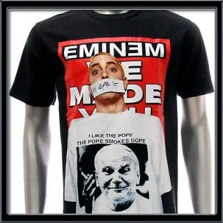 Sz L Eminem T shirt Punk Rock Pop Men Heavy Metal Music Rap Rapper