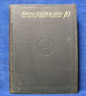   Electrical Guide No. 10 1917 Antique Electricians Reference Book