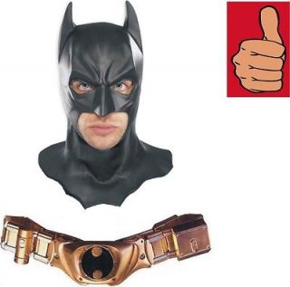 Batman   Accessory Set   Mask w/ Cowl + Utility Belt   Adult   Dark 