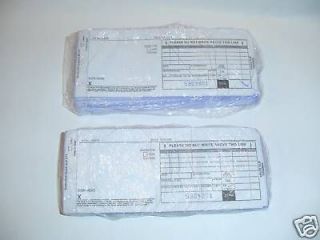 packs of Credit card imprinter Slips Carbonless 2 part long