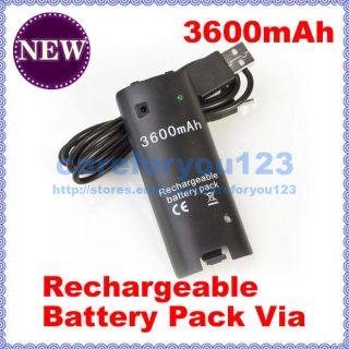 3600mAh Rechargeable Battery Pack For Game Nintendo Wii Via USB Cable 