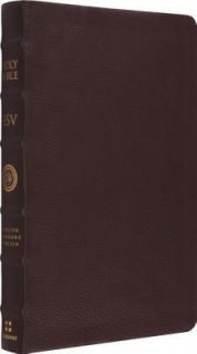 ESV Large Print Thinline Reference Bible Brown Cross Referenced Font 
