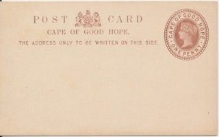 Cape of Good Hope South Africa postal card 1 Penny unused