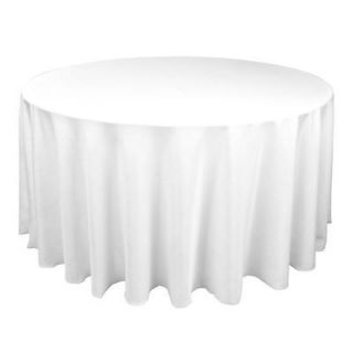   listed (10) 120 ROUND SEAMLESS PURE WHITE TABLECLOTHS~WE​DDING
