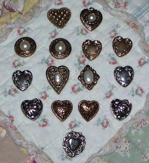 Vintage Nony Crystal Rhinestone Gold Button Covers