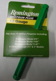 Remington 870, 1100, 1187 Shotgun Plug *NEW IN PACKAGE*