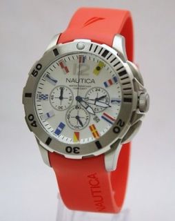  Men BFD 101 Chronograph Red Rubber Band Flag Watch 45mm N18639G $185