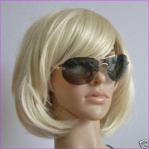 synthetic wig blonde in Clothing, 