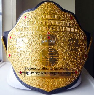   BIG GOLD CHAMPIONSHIP WRESTLING BELT wwe wwf nwo nwa Hogan TNA Flair
