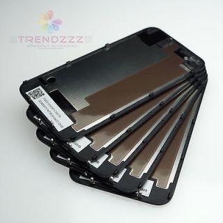5X New Full Back Cover Glass Rear Housing Assembly for iPhone 4S Black