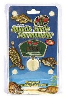 ZOO MED DIGITAL AQUARIUM TURTLE THERMOMETER W/SPARE BATTERY FREE SHIP 