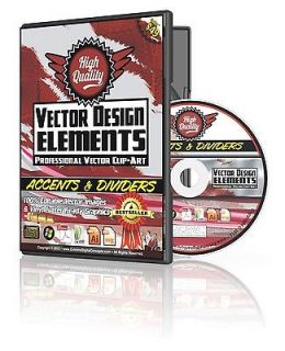Vector Clipart CD Collection of Design Elements Accents Dividers 