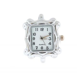Square Patterned Watch Face for Beading and Jewellery Making 25x30mm 