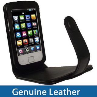 Black Genuine Leather Case for Samsung Galaxy Player 50  Cover 