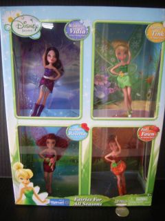   for all Seasons 4 Dolls 5 figure Vidia Fawn Rosetta & Tink NEW