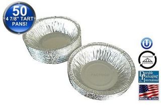   Tart Pan 1 1/4 Deep 50/PK   Disposable Aluminum Mini Pie Plate Tin