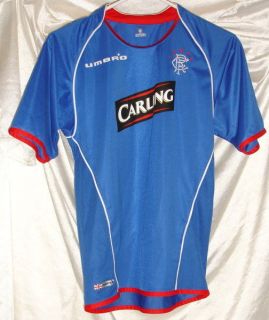 Glasgow Rangers Umbro Carling Blue Soccer Jersey Youth M 11 12