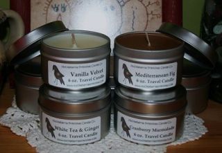 oz Soy Travel Tin Candle Breads, Cakes, Pie Scents U   Pick Your 