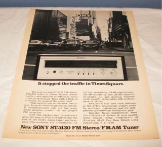 Vintage Sony ST 5130 Stereo Receiver PRINT AD from 1972