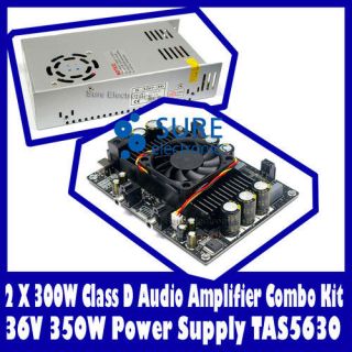 300W Class D Audio Amplifier Combo Kit w 36V 350W Power Supply 
