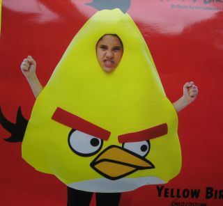 ANGRY BIRDS Yellow Bird Childs Costume Halloween NEW
