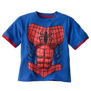 The AMAZING SPIDER MAN MARVEL HERO Costume Tee T Shirt NWT Size 4, 5/6 
