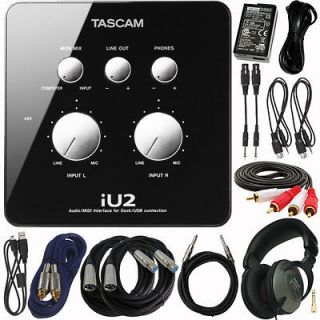 Tascam iU2 Audio MIDI Recording Interface For iOS Devices Complete 