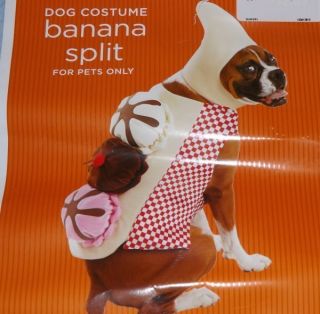 New Dog Banana Split Halloween Costume Size Large 25 50 lb