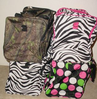 Travel Carryon Canvas Tote Duffle Bag Zebra Leopard Polka Dots