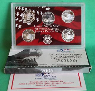 state quarters silver proof set 2006