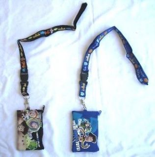   Pixar Toy Story 3 Lanyard Zipper Wallet ID Pouch BAdge Holder   NR