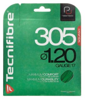 Tecnifibre 305 Squash String Set   Green   16L / 17 / 18 Gauge