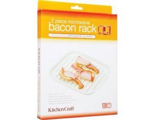 Kitchen Craft Microwave Cookware Bacon Racks, Set of 2,22cm x 19cm