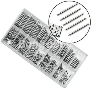 360Pcs Stainless Steel Watch Band Spring Bars Strap Link Pins 6 37mm 