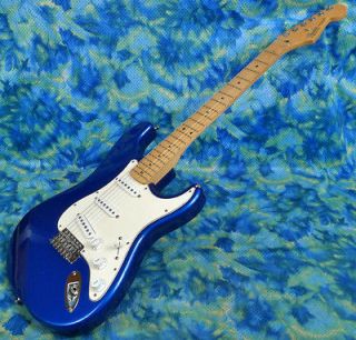 2003 Fender Standard Stratocaster Metallic Blue Electric Guitar MIM 