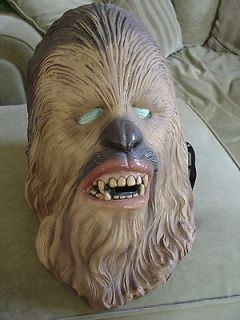 Star Wars Jedi Hero Chewbacca Vinyl Costume Mask excellent condition 