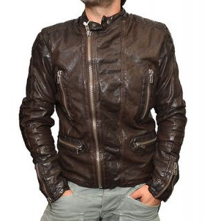 Diesel Lermo Jacket Mens Leather Brown Jacket size L NWT Authentic