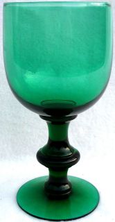 Vintage Emerald Green Glass 12oz. Stemware Water Goblet
