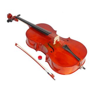 New Cello 1/2 Full Size Natural Color +Bag+Bow+Rosin+Bridge