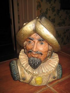 Bust of a Conquistador Universal Statuary Corp. Chicago 1967 Vintage