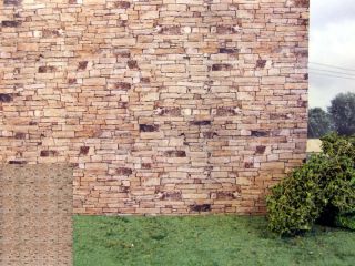 32 SCALE STONE WALL WALLPAPER FOR BRITAINS FARM BUILDINGS FBW04 X 5 