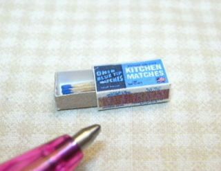Miniature Ohio Blue Tip Matches: Opens! for DOLLHOUSE