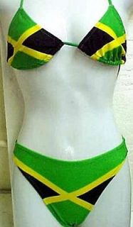 Jamaican Flag String Bikini Jamaica Swimsuit Size 7/8