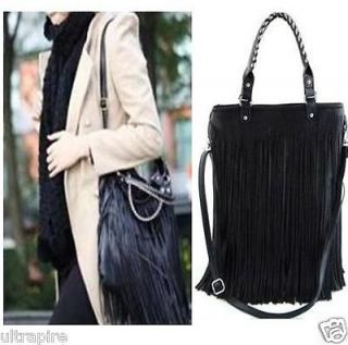 black fringe purse in Handbags & Purses