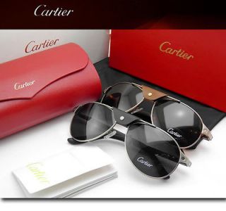 Brand New Authentic Cartier Santos Dumont Aviator Wood and Leather 