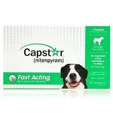 Novartis Capstar Green Tabs for Dogs over 25 lbs/ 6 pk NIB/U.S./Free 