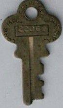 Vintage Long MFG Co. 22061 Trunk Key Long Lock 22061